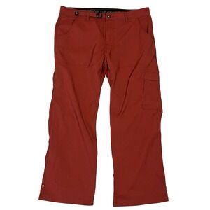 prAna Stretch Zion Roll Up HIking Pants Mens XL (38x28) Belted Cargo Relaxed Fit